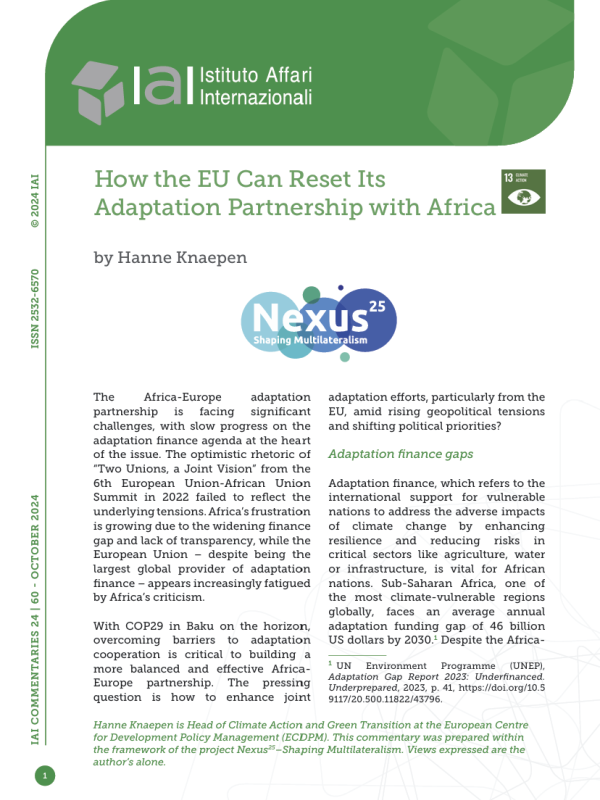 How the EU Can Reset Its Adaptation Partnership with Africa